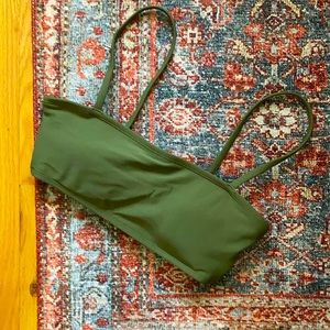 Olive green bikini top - Small